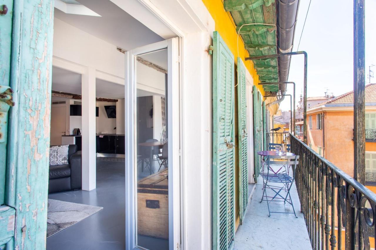 Ross 5- F2, Lumineux, Balcon, Loft, Clim, Vieux-Νίκαια Εξωτερικό φωτογραφία