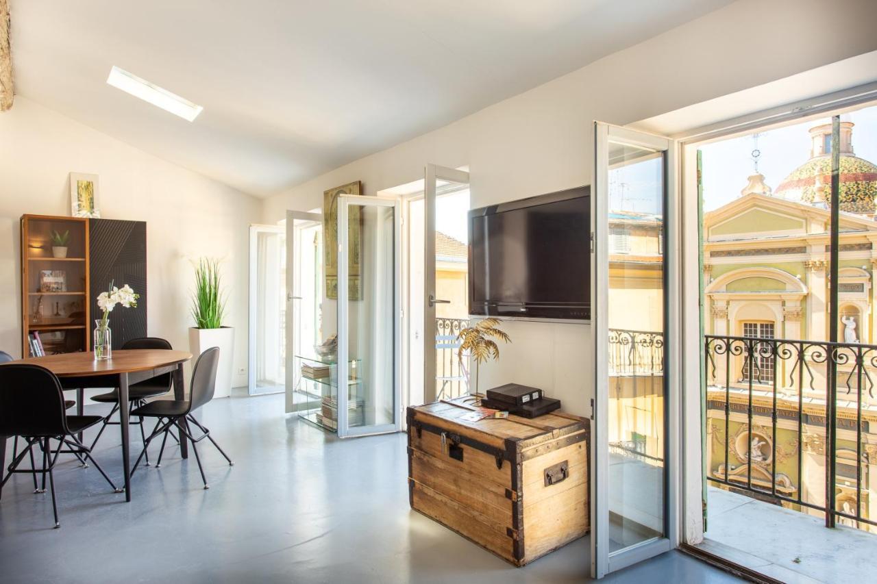 Ross 5- F2, Lumineux, Balcon, Loft, Clim, Vieux-Νίκαια Εξωτερικό φωτογραφία
