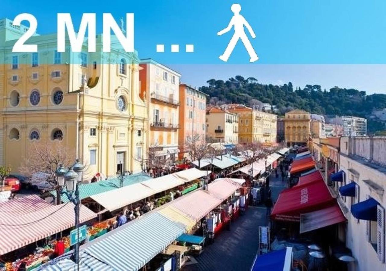 Ross 5- F2, Lumineux, Balcon, Loft, Clim, Vieux-Νίκαια Εξωτερικό φωτογραφία